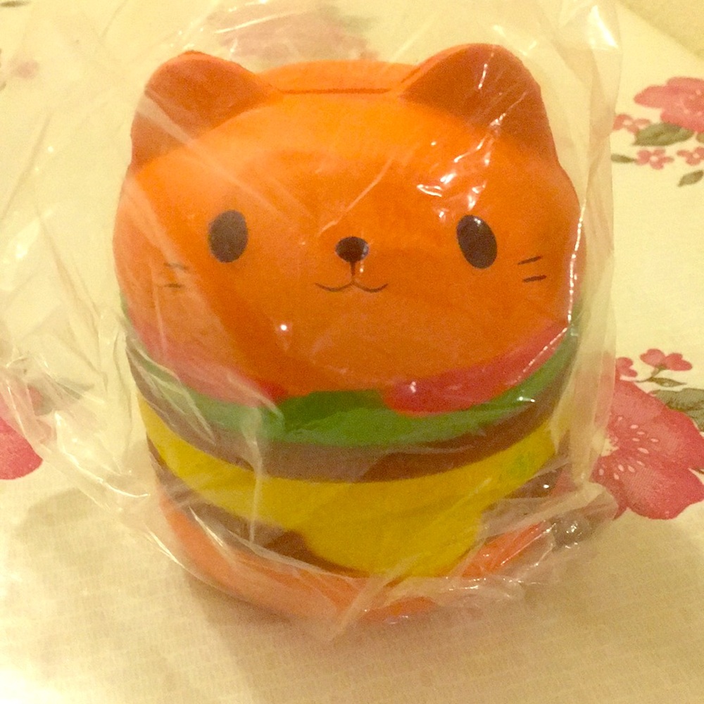 Jumbo cat burger squishy